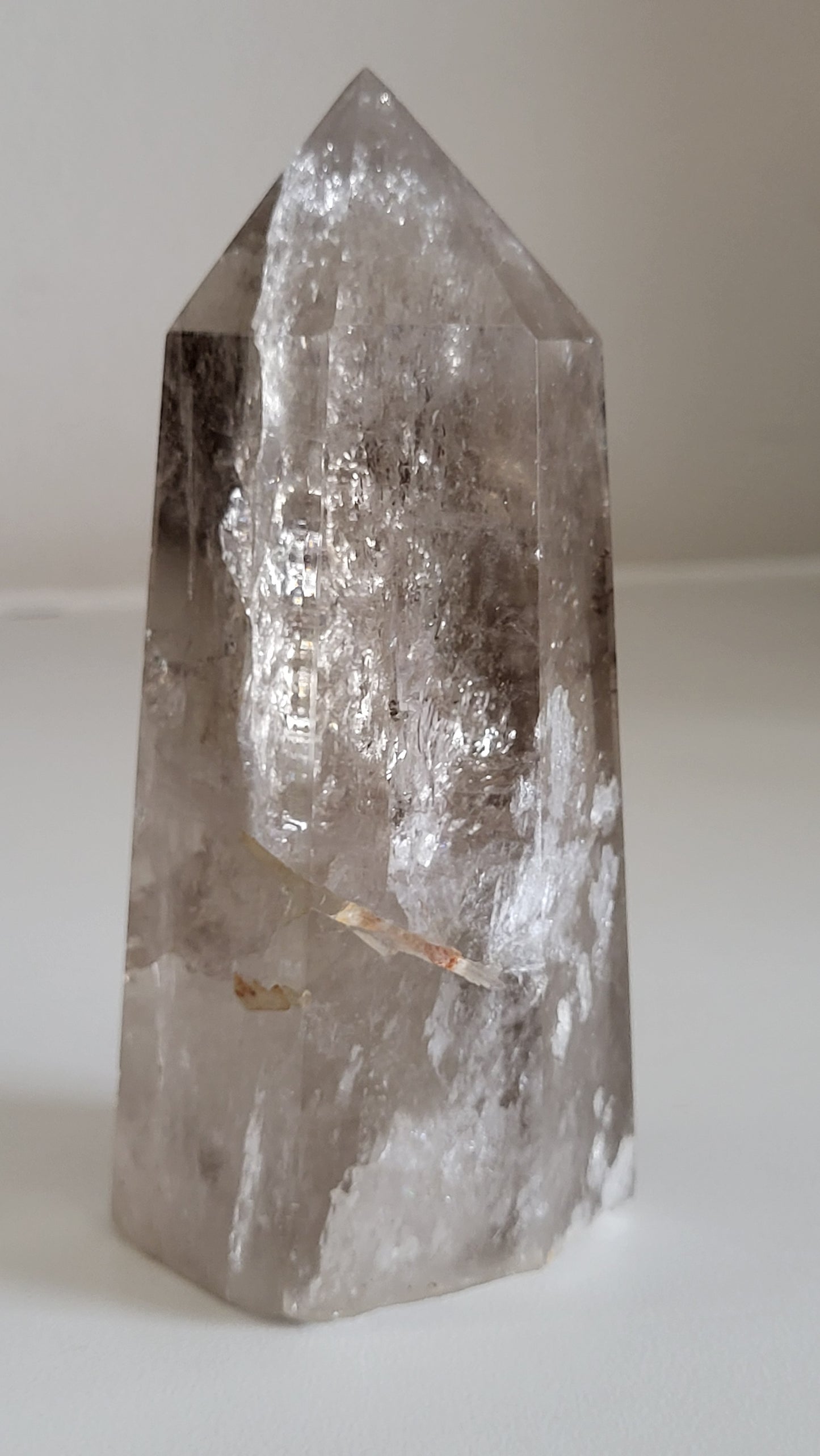 SMOKY RAINBOW AURA QUARTZ PILLAR