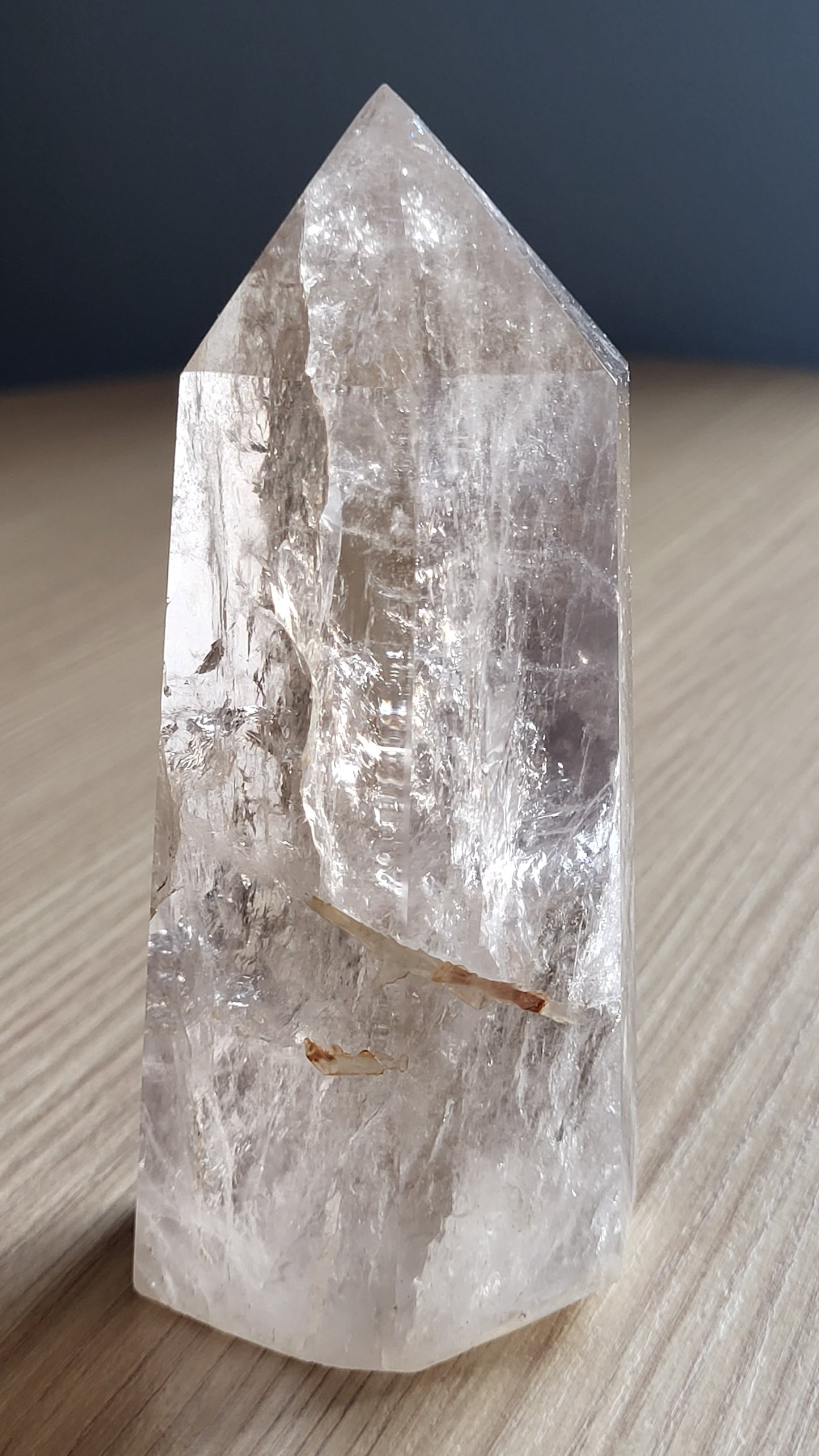 SMOKY RAINBOW AURA QUARTZ PILLAR