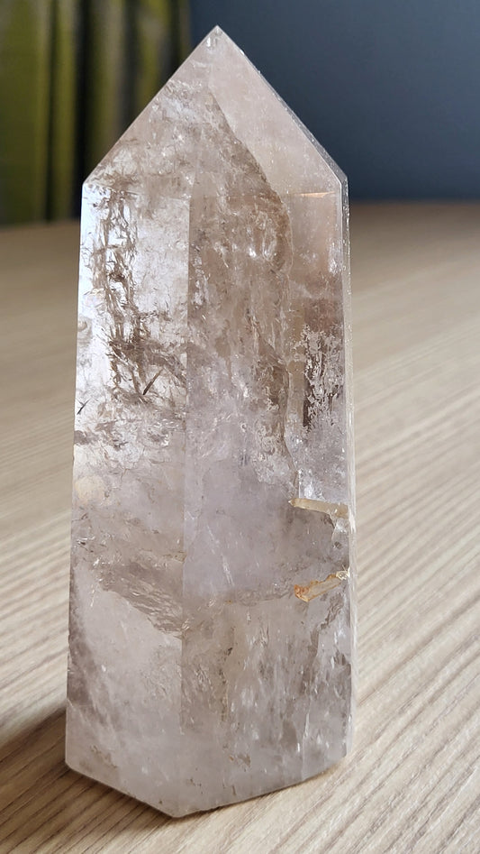 SMOKY RAINBOW AURA QUARTZ PILLAR