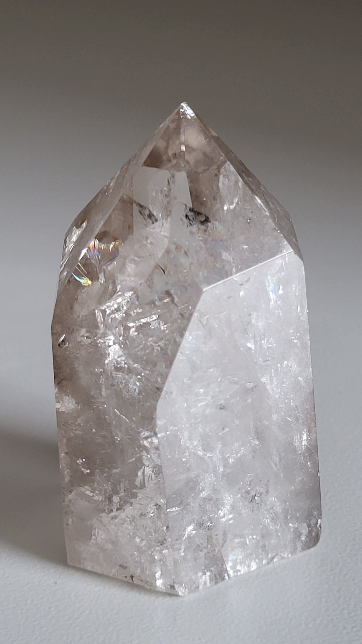 FUTURE TIME LINK WINDOW-RAINBOW QUARTZ CRYSTAL POINT