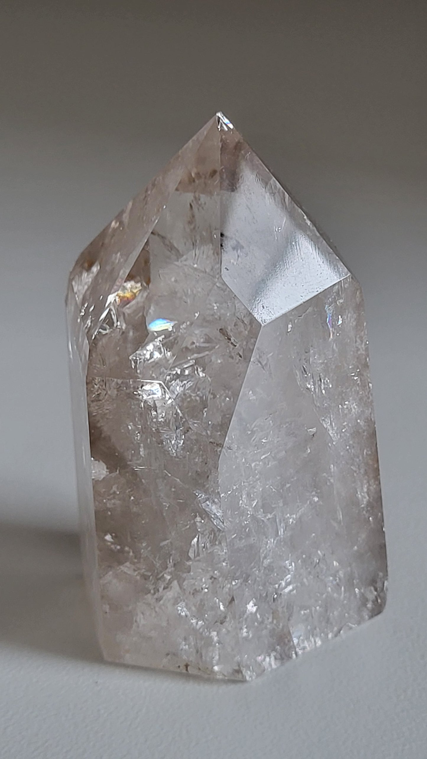 FUTURE TIME LINK WINDOW-RAINBOW QUARTZ CRYSTAL POINT