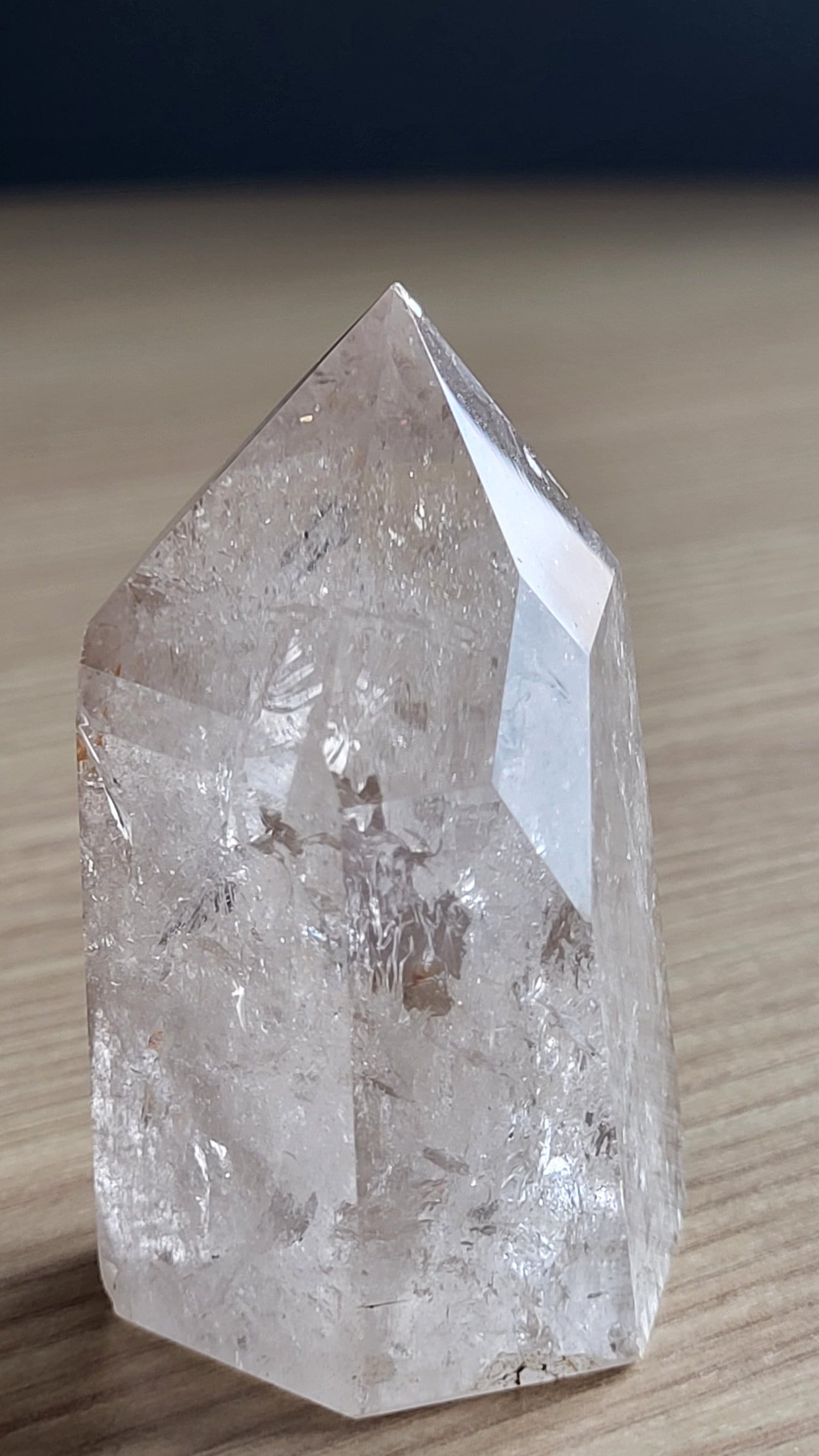 FUTURE TIME LINK WINDOW-RAINBOW QUARTZ CRYSTAL POINT